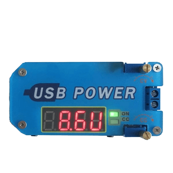 Adjustable USB Power supply with voltage display